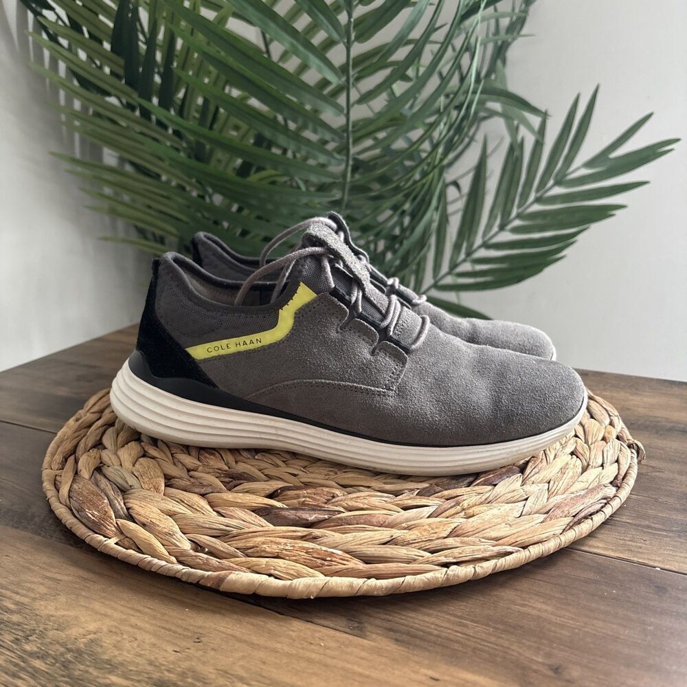 Cole Haan Men's GrandSport Gray Lace Up Athletic Sneakers Shoes Size 8